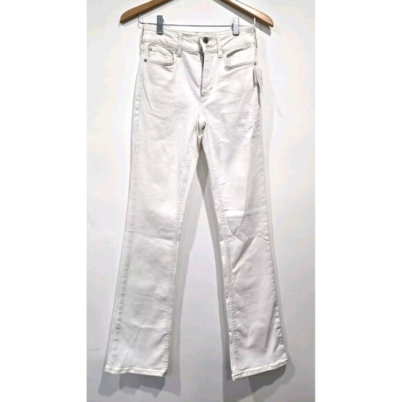 NWT We The Free People Jeans Flare Boot Leg Stretch Classic High Rise‎ White 28 - Picture 1 of 8